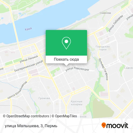 Карта улица Малышева, 3