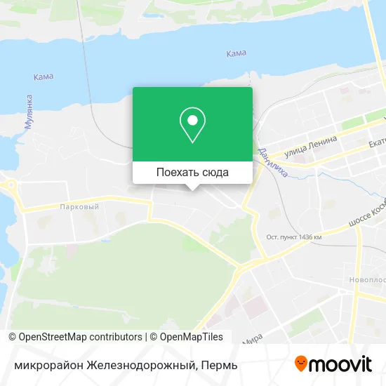 Карта микрорайон Железнодорожный