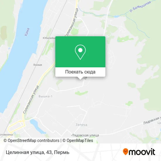 Карта Целинная улица, 43