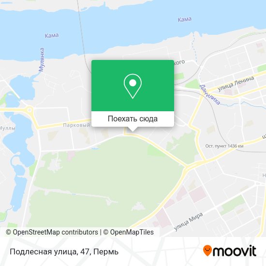 Карта Подлесная улица, 47