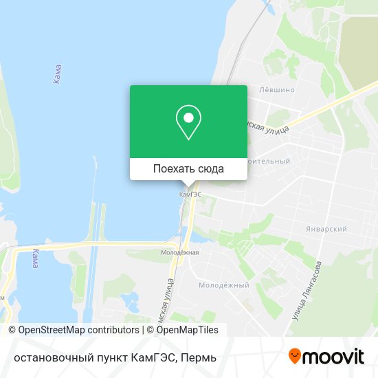 Карта остановочный пункт КамГЭС