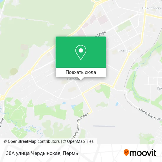 Карта 38А улица Чердынская