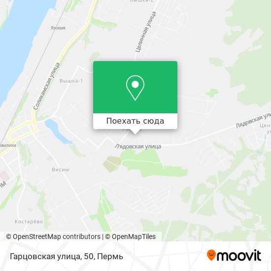 Карта Гарцовская улица, 50