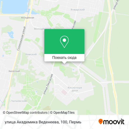 Карта улица Академика Веденеева, 100