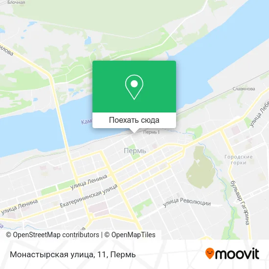 Карта Монастырская улица, 11