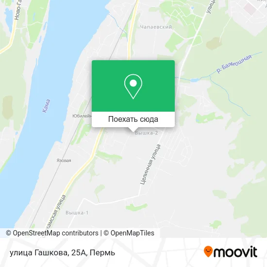 Карта улица Гашкова, 25А