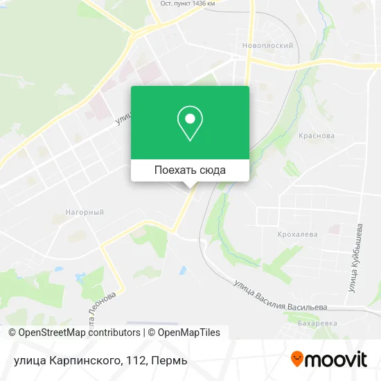 Карта улица Карпинского, 112