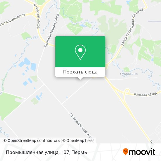 Карта Промышленная улица, 107