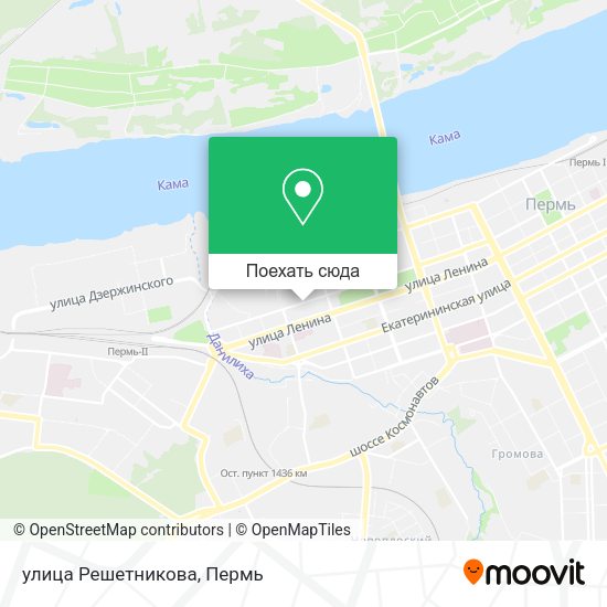 Карта улица Решетникова