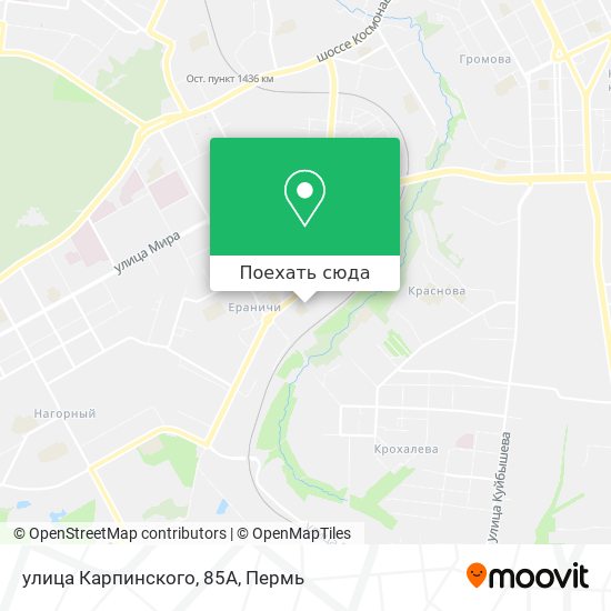 Карта улица Карпинского, 85А