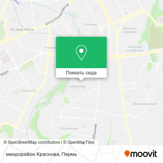 Карта микрорайон Краснова