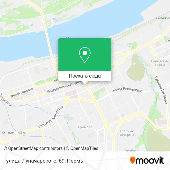 Карта улица Луначарского, 69