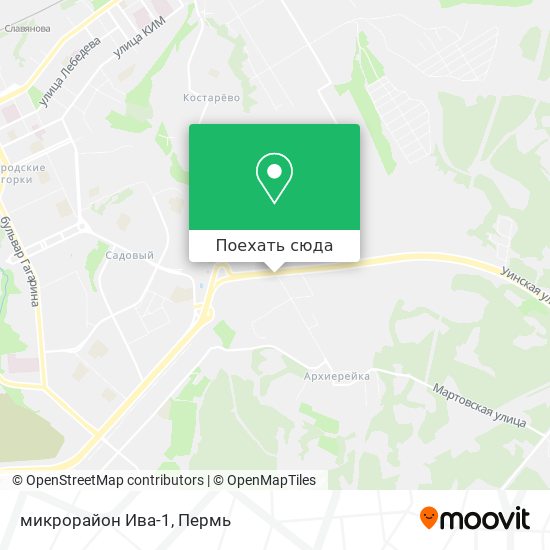 Карта микрорайон Ива-1