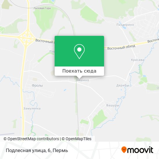 Карта Подлесная улица, 6