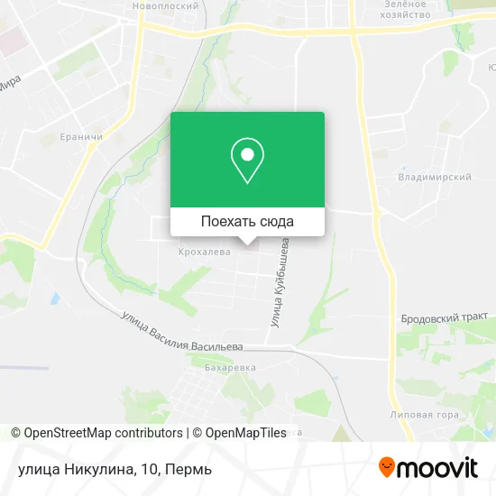 Карта улица Никулина, 10
