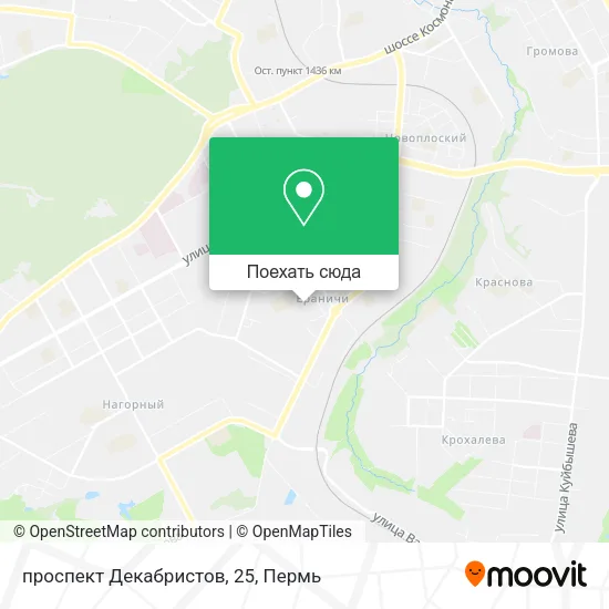 Карта проспект Декабристов, 25