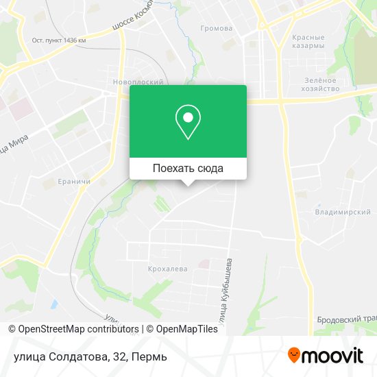 Карта улица Солдатова, 32
