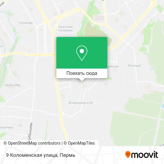 Карта 9 Коломенская улица