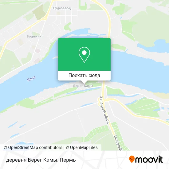 Карта деревня Берег Камы