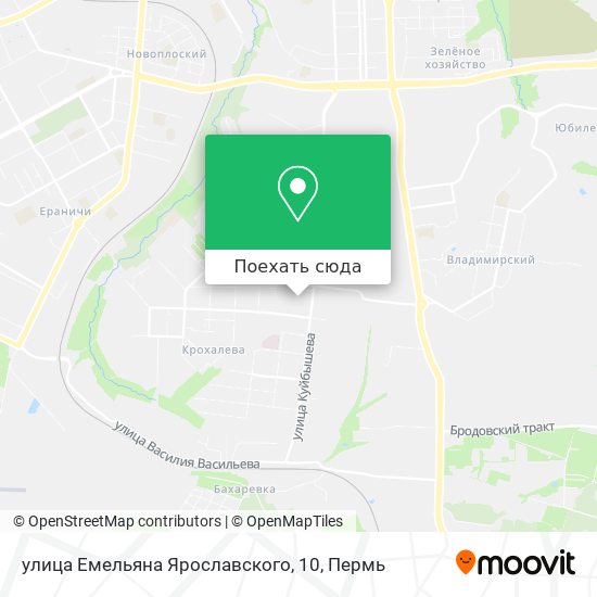 Карта улица Емельяна Ярославского, 10