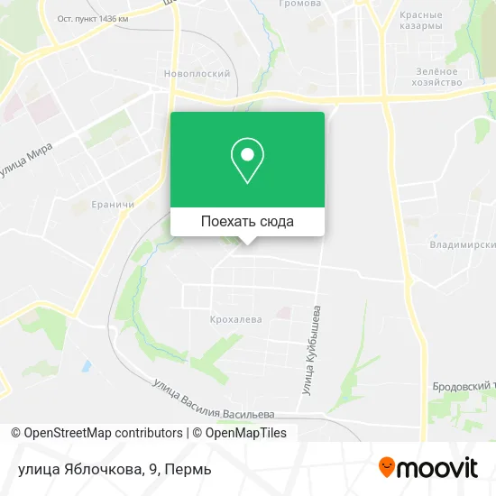 Карта улица Яблочкова, 9