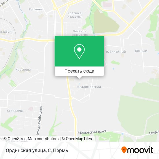 Карта Ординская улица, 8