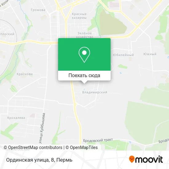 Карта Ординская улица, 8