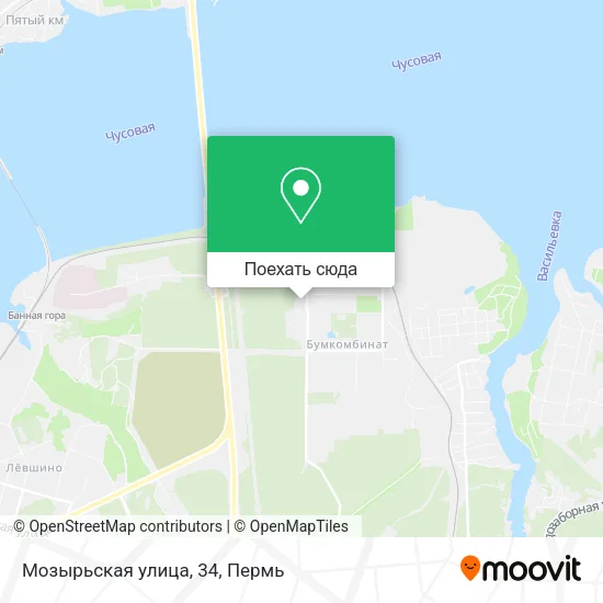 Карта Мозырьская улица, 34
