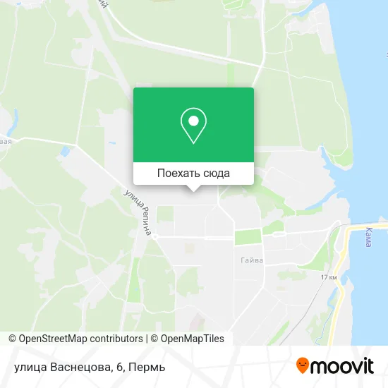 Карта улица Васнецова, 6