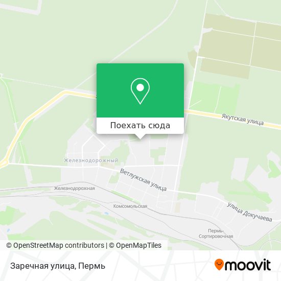Карта Заречная улица