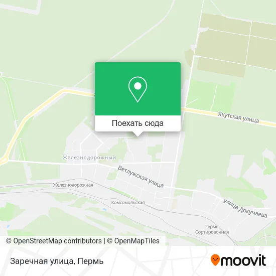 Карта Заречная улица