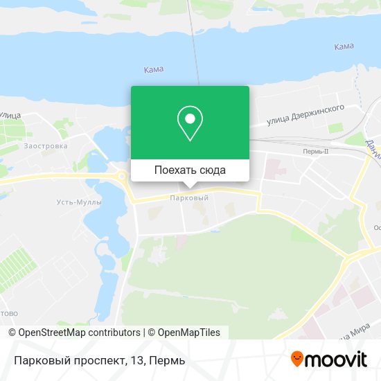 Карта Парковый проспект, 13