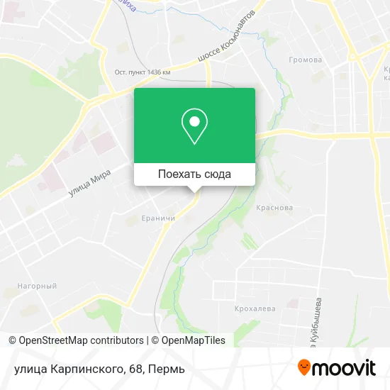 Карта улица Карпинского, 68