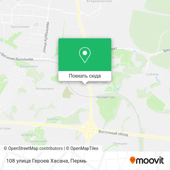Карта 108 улица Героев Хасана