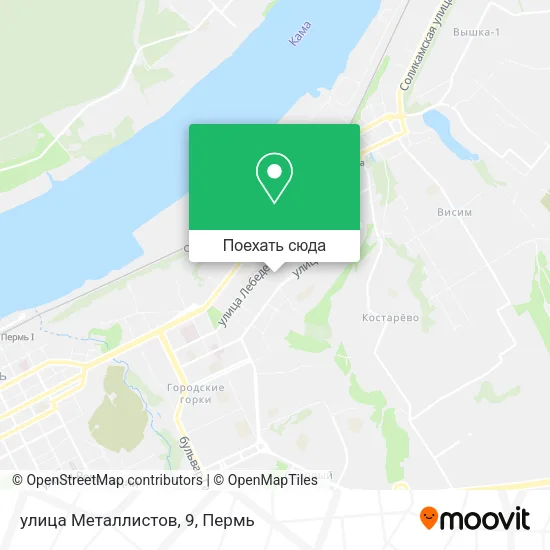 Карта улица Металлистов, 9