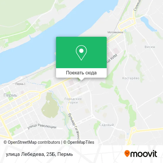 Карта улица Лебедева, 25Б