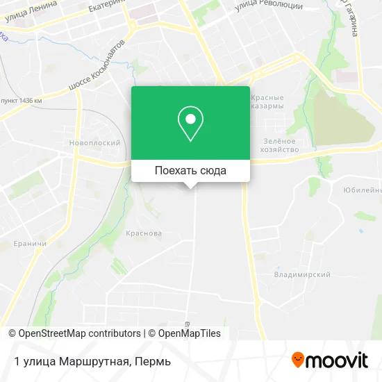 Карта 1 улица Маршрутная