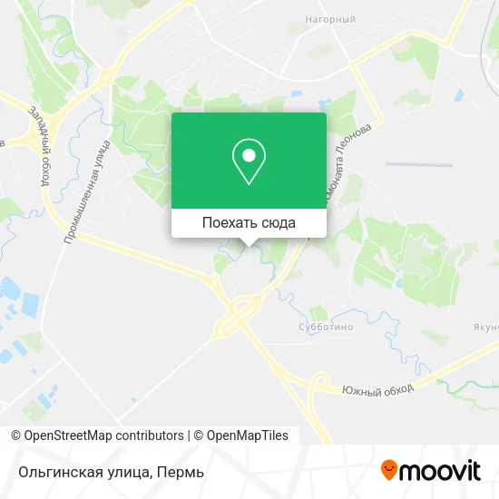 Карта Ольгинская улица