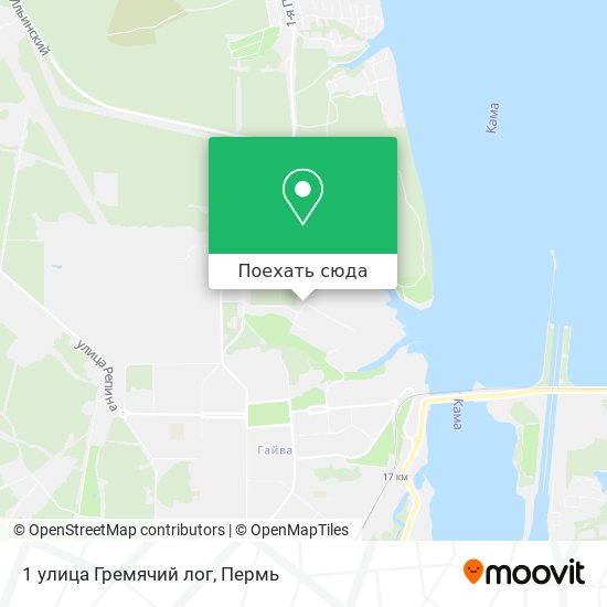 Карта 1 улица Гремячий лог
