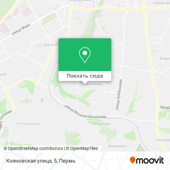 Карта Кояновская улица, 5