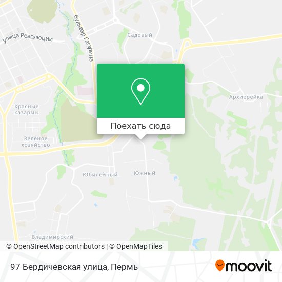 Карта 97 Бердичевская улица