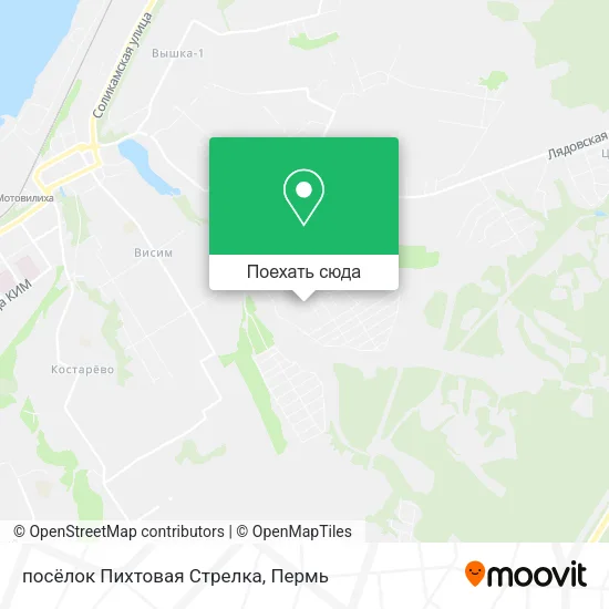 Карта посёлок Пихтовая Стрелка