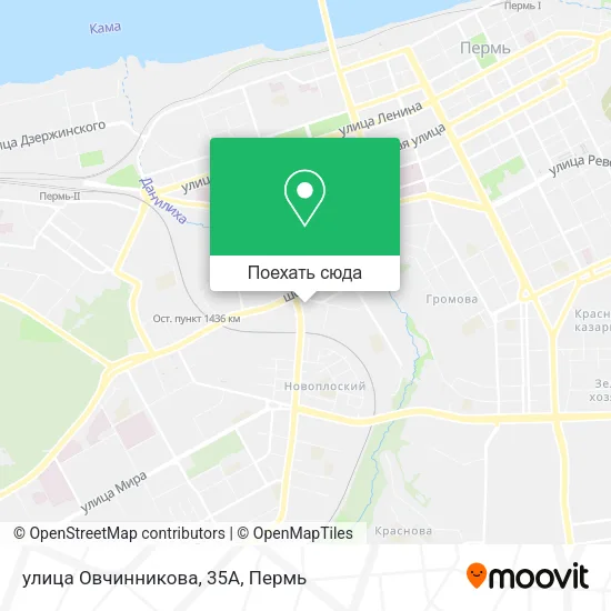 Карта улица Овчинникова, 35А