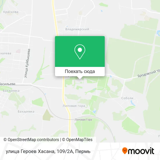 Карта улица Героев Хасана, 109/2А