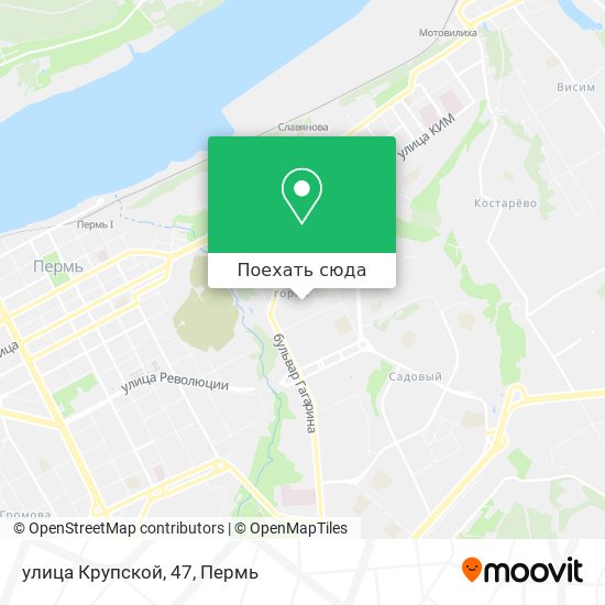 Карта улица Крупской, 47