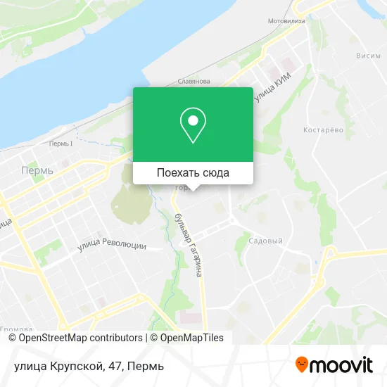 Карта улица Крупской, 47