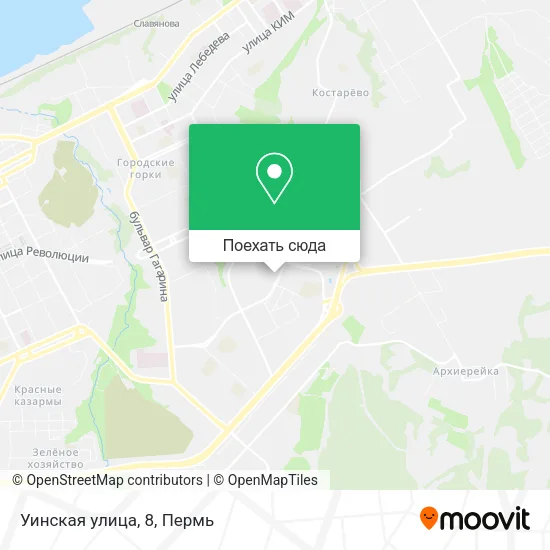 Карта Уинская улица, 8