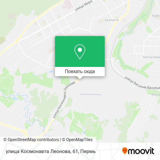 Карта улица Космонавта Леонова, 61