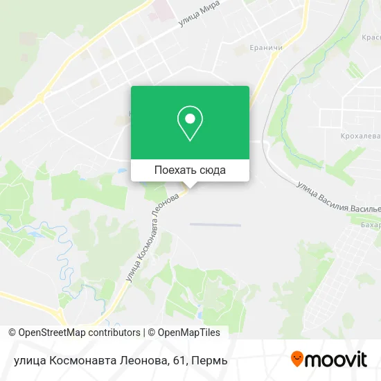 Карта улица Космонавта Леонова, 61