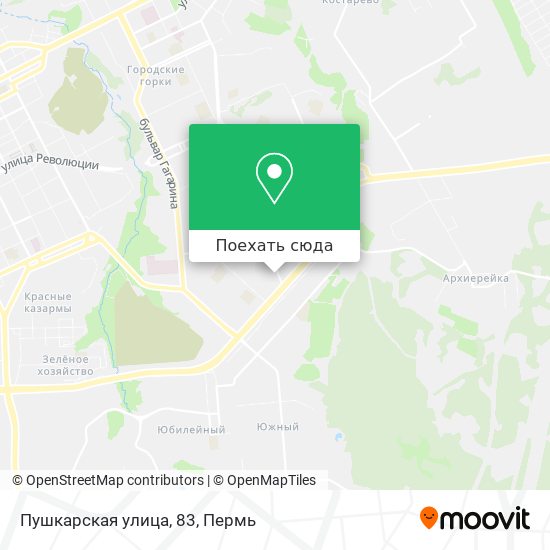 Карта Пушкарская улица, 83